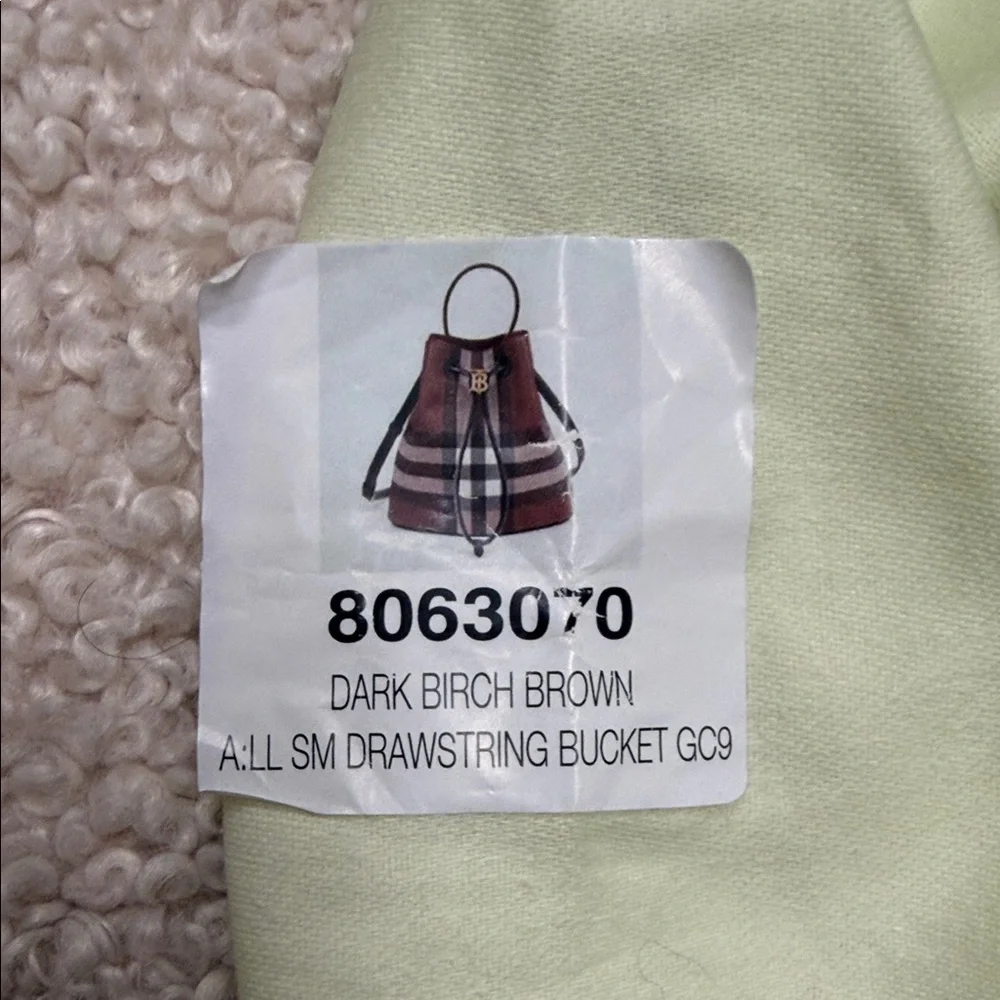 Burberry Dark Birch Small Drawstring Bucket - Picture 1 of 14